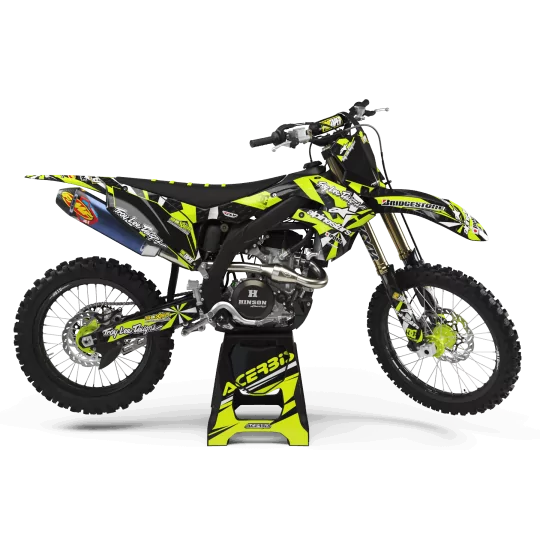 KIT ADESIVOS moto KIT ADESIVOS Motocross KAWASAKI FLUO ALPINESTARS : Magnífico kit para os Motocross Kawasaki