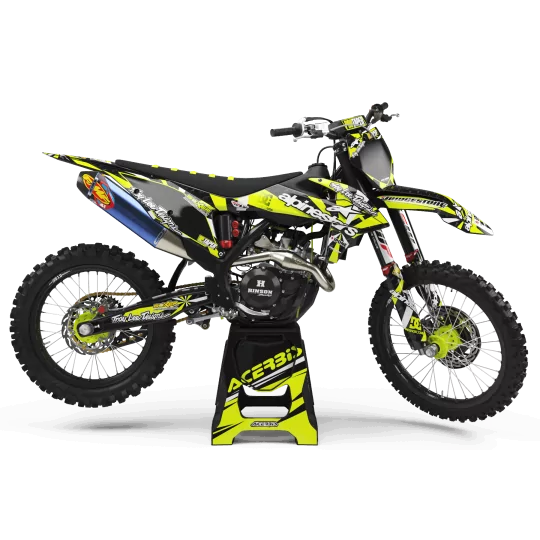 GRAPHICS kit moto Graphics Motocross  KTM FLUO ALPINETARS : Beautiful kit for KTM Motocross