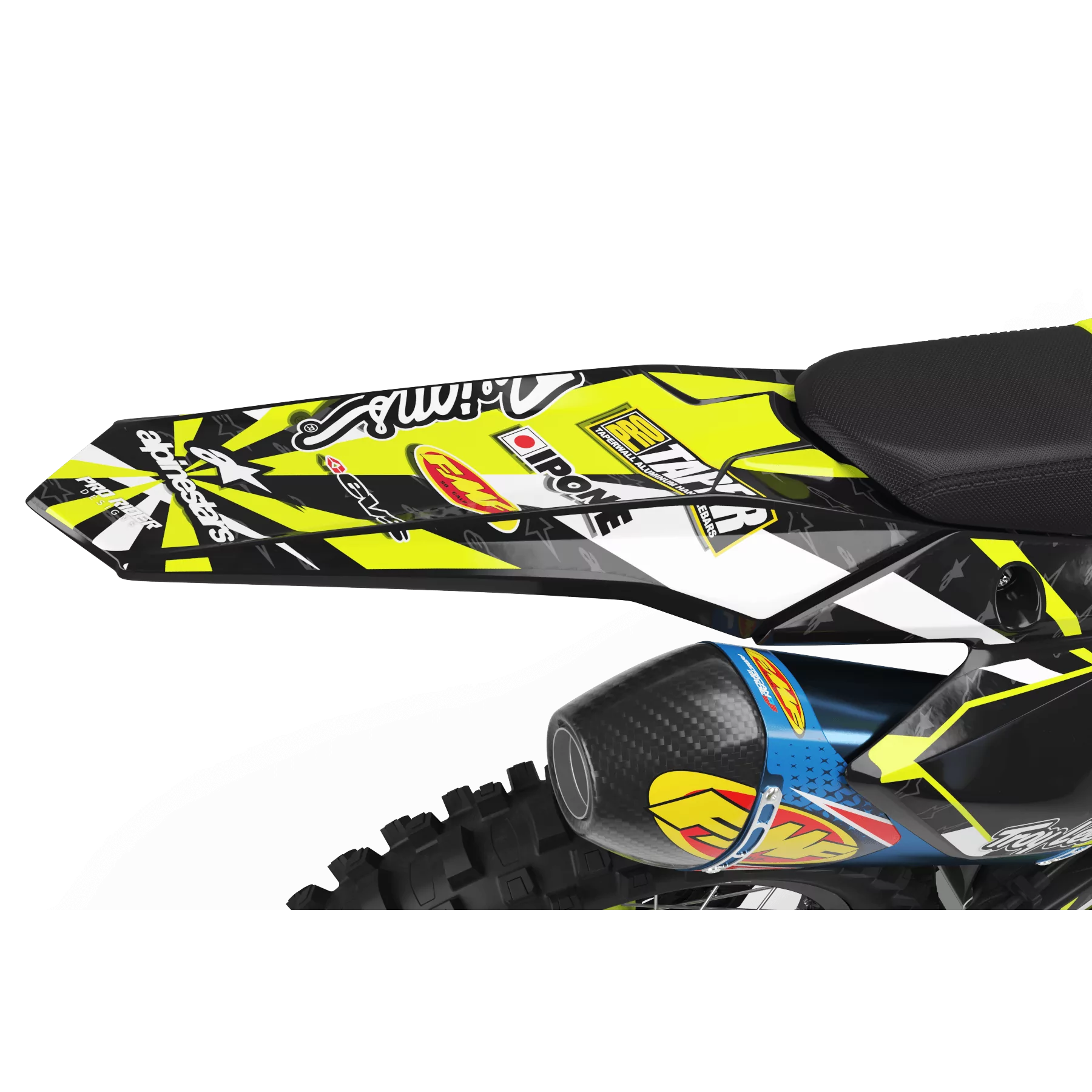 GRAPHICS kit moto Graphics Motocross Suzuki FLUO ALPINESTARS : Beautiful kit for Suzuki Motocross