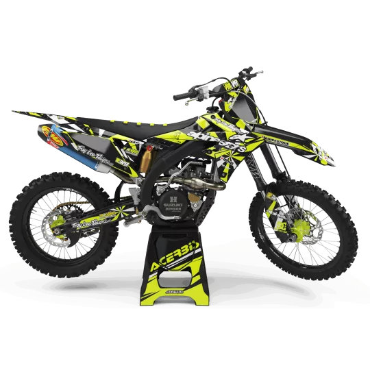 GRAPHICS kit moto Graphics Motocross Suzuki FLUO ALPINESTARS : Beautiful kit for Suzuki Motocross