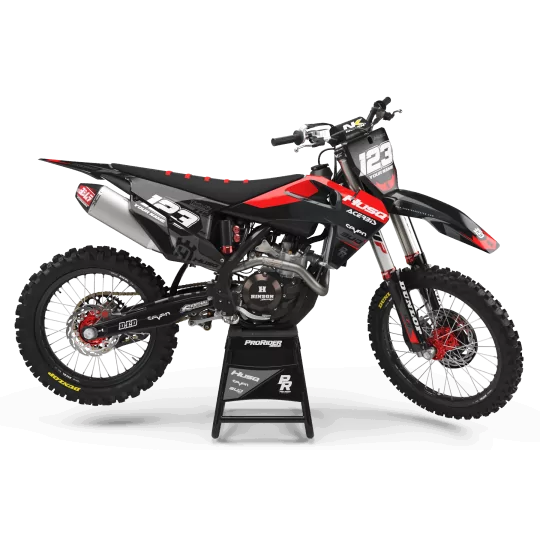 STICKERSET moto Stickerset Motocross HUSQVARNA ROUGE SEVEN : Prachtige stickerset voor Motocross Husqvarna