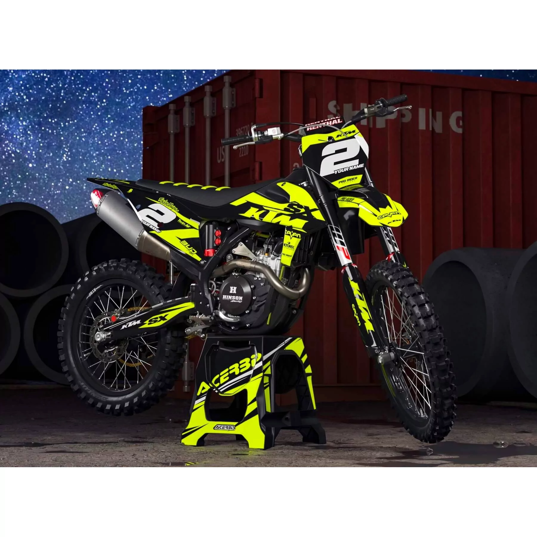 KIT ADESIVOS moto Kit adesivos KTM FLUO SEVEN : Magnífico kit para Motocross KTM