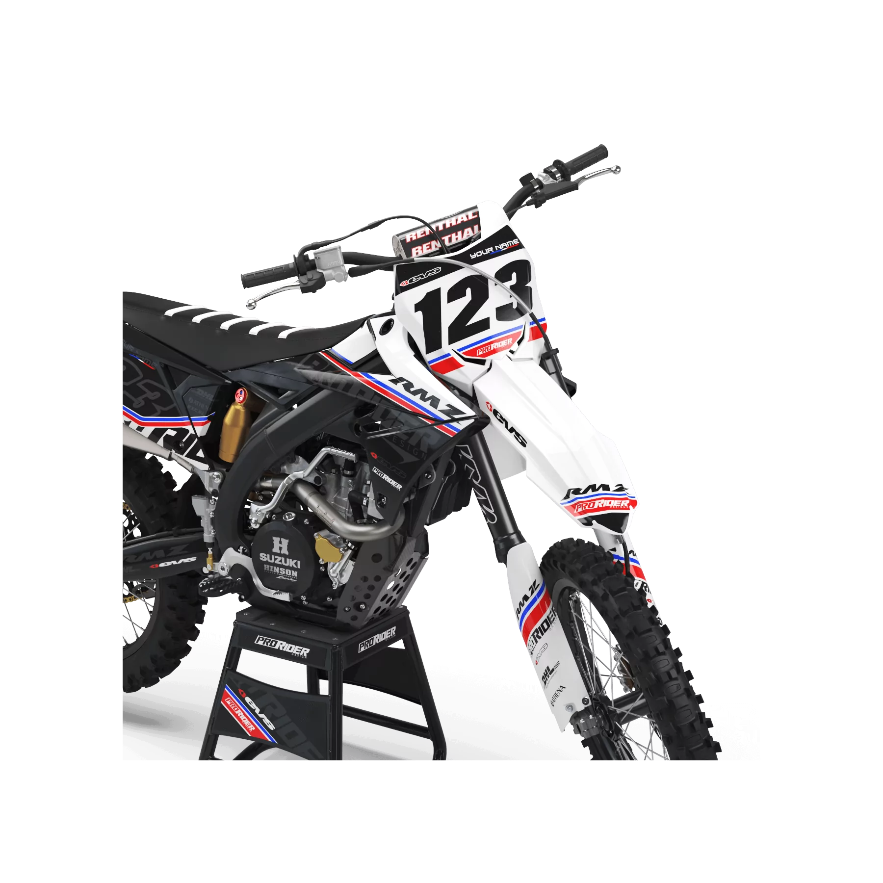 GRAFICHE moto Grafiche Motocross SUZUKI EVS FRENCH TOUCH