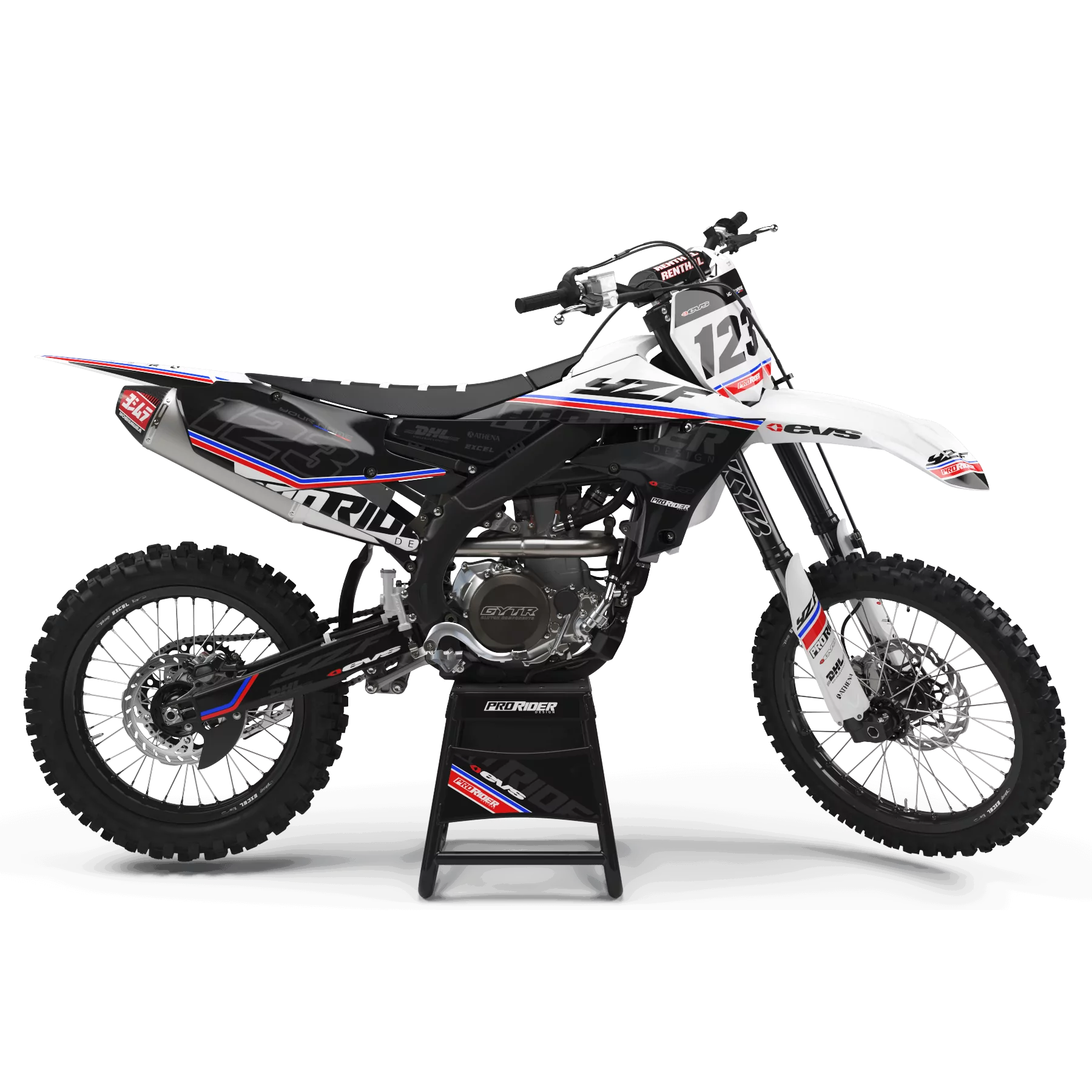 Kit adesivos moto KIT ADESIVOS Motocross YAMAHA EVS FRENCH TOUCH