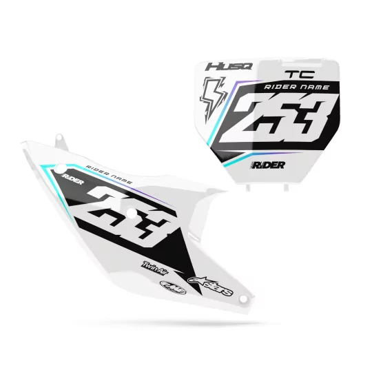 Kit adesivos moto KIT ADESIVOS FUNDOS DE PLACAS PERSO HUSQVARNA Apex White