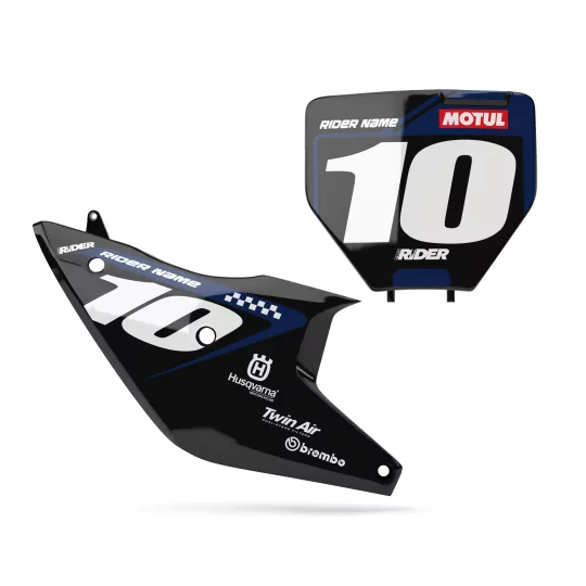 graphics moto GRAPHICS NUMBER PLATES PERSO HUSQVARNA Prisme Black Black