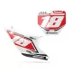 Kit adhesivos moto KIT ADHESIVOS FONDOS DE PLACAS PERSO HUSQVARNA Orizon White Red