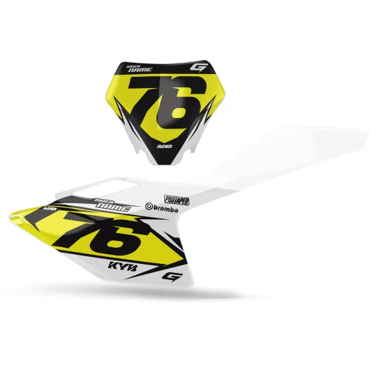 GRAFICHE moto Grafiche SFONDI TARGHE PERSO GASGAS Blast White Yellow