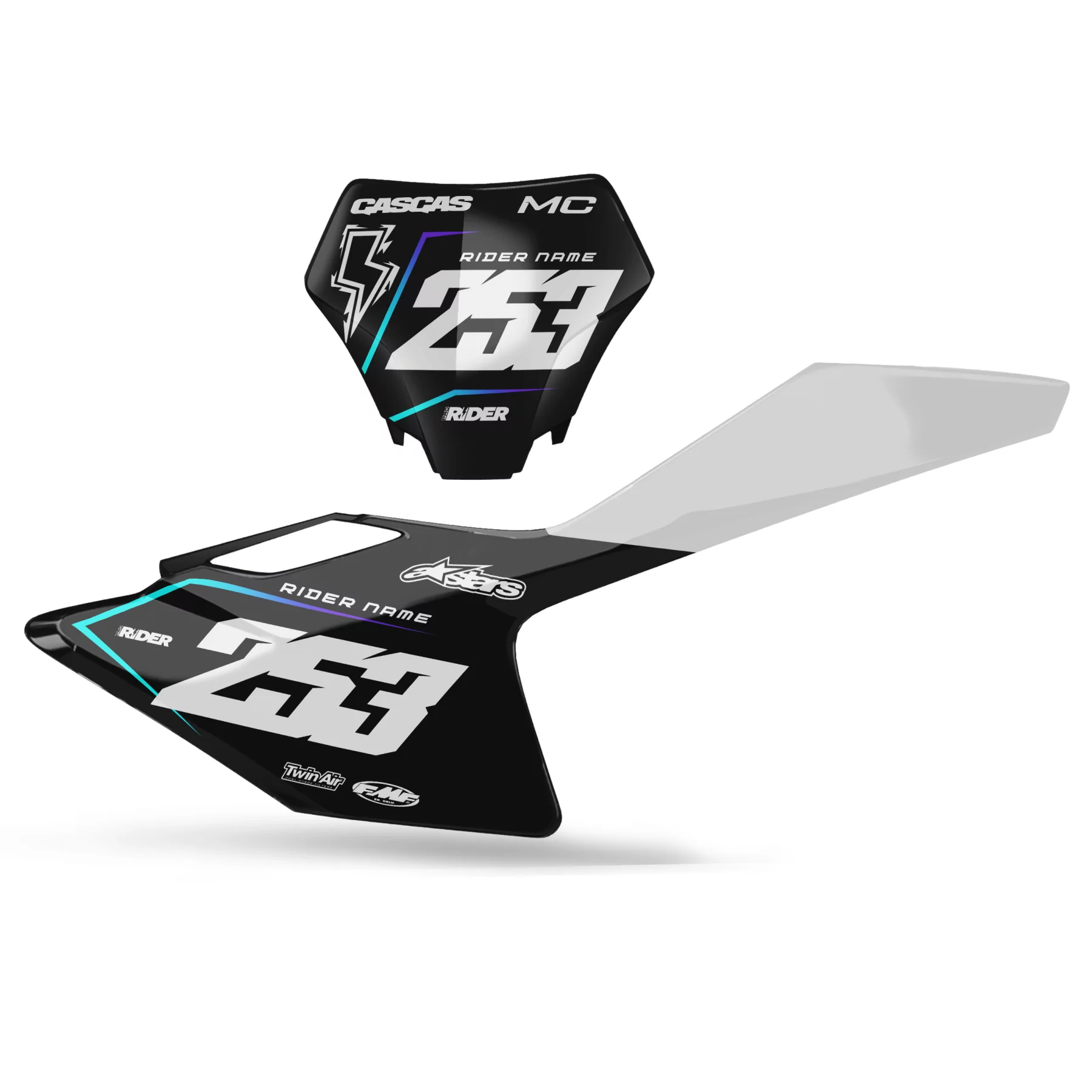 GRAFICHE moto Grafiche SFONDI TARGHE PERSO GASGAS Apex Black Black