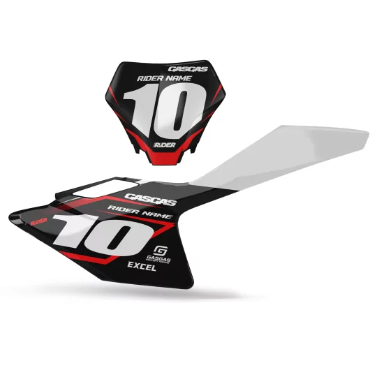 Kit adhesivos moto KIT ADHESIVOS FONDOS DE PLACAS PERSO GASGAS Sprint Black Black