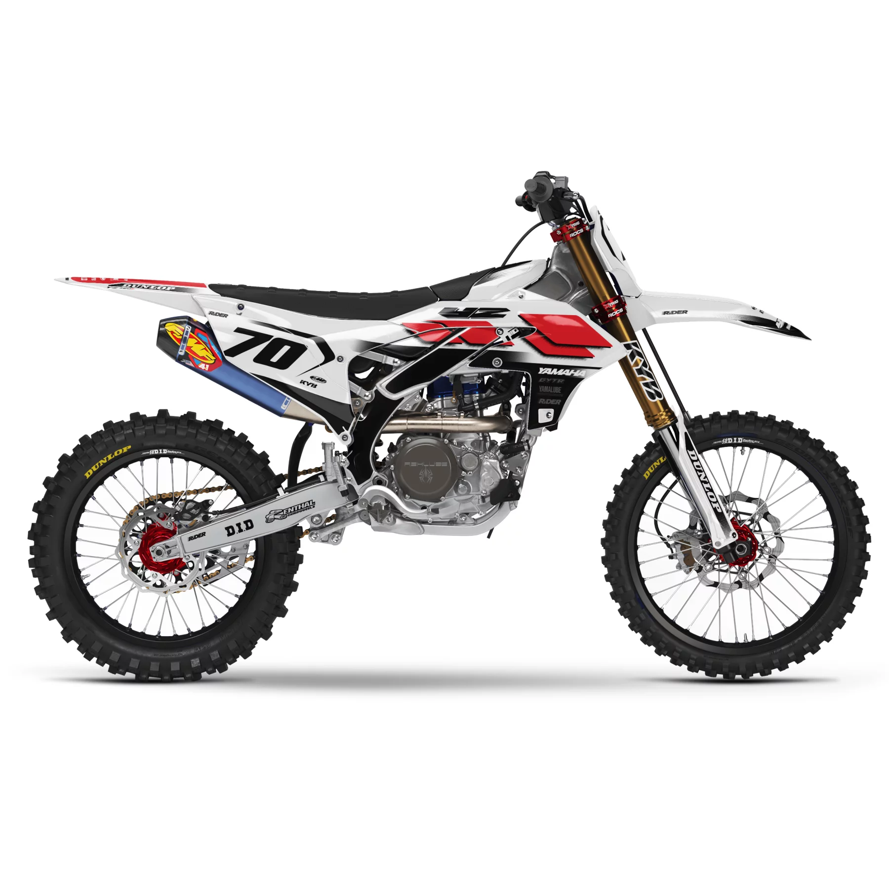 Kit adesivos moto KIT ADESIVOS MOTOCROSS YAMAHA 70TH Anniversary