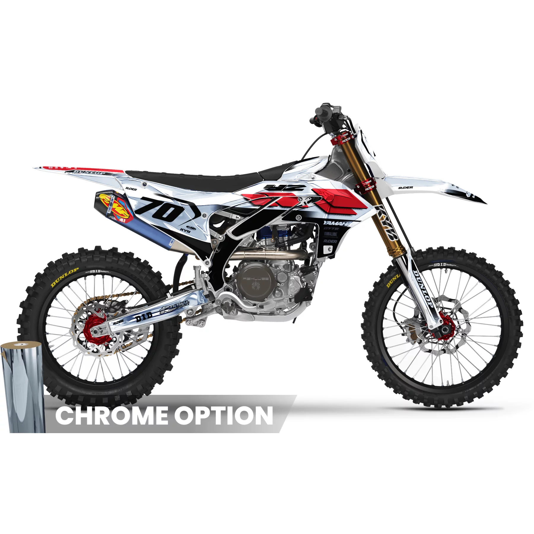 Kit adesivos moto KIT ADESIVOS MOTOCROSS YAMAHA 70TH Anniversary