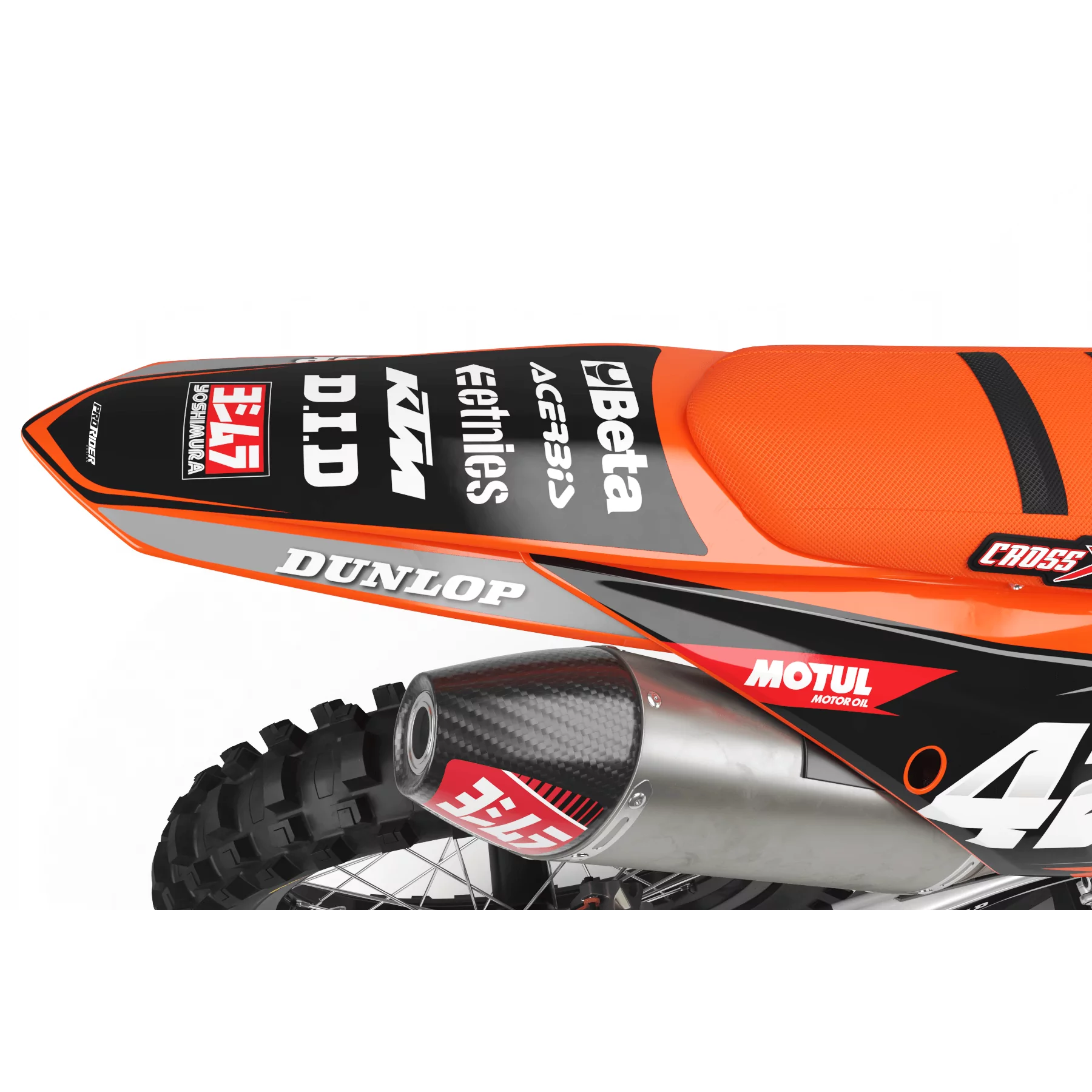 Stickerset motor STICKERSET Motorcross KTM ETNIES YOSHIMURA