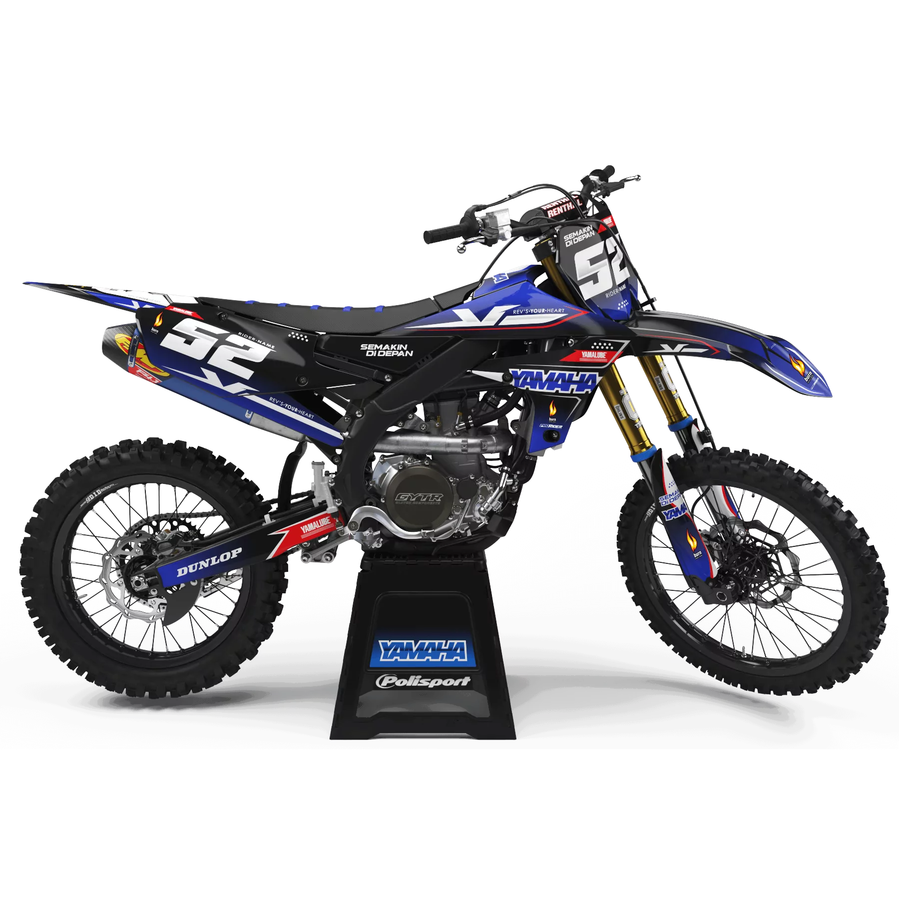 Stickerset moto STICKERSET Motocross YAMAHA FIRE POWER