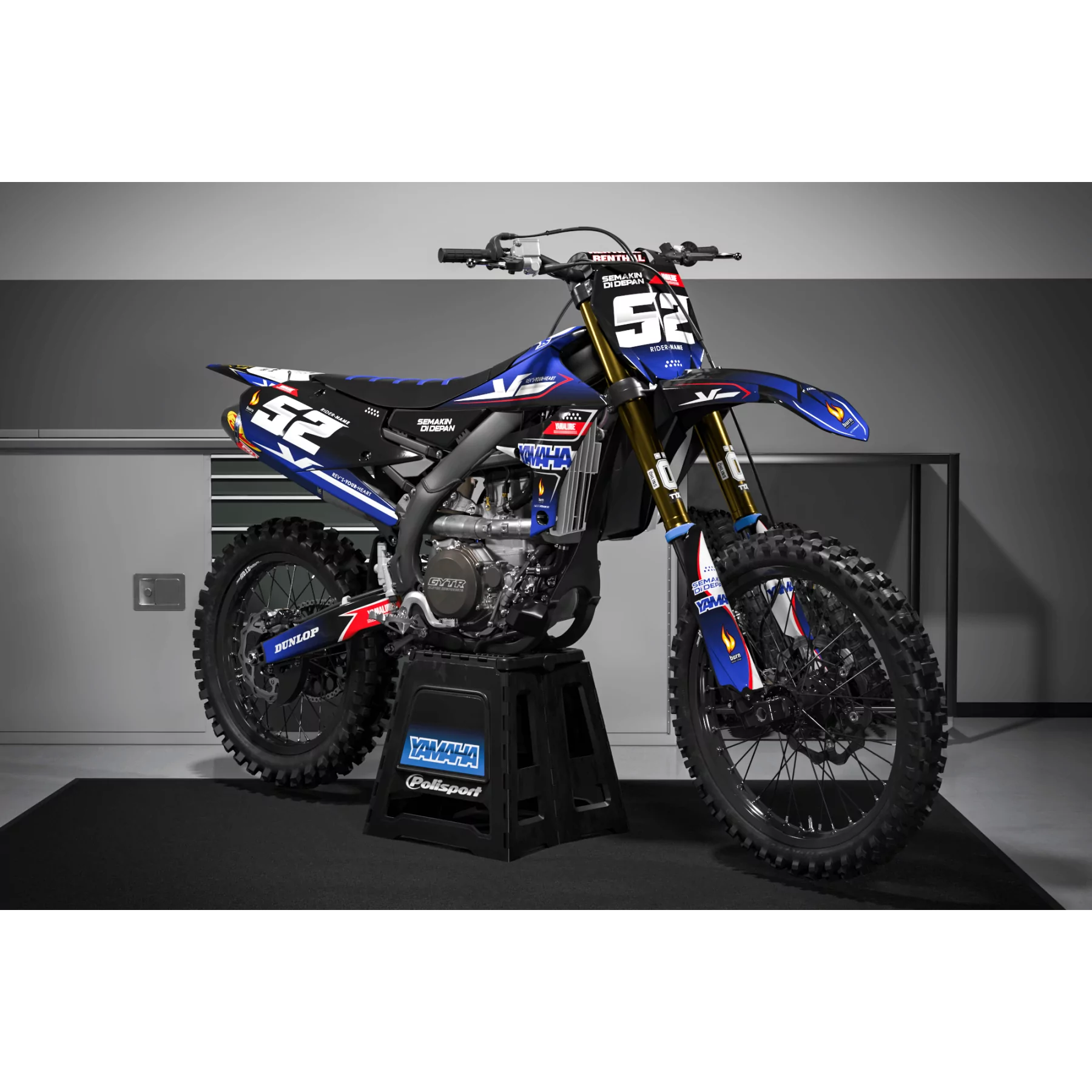 Stickerset moto STICKERSET Motocross YAMAHA FIRE POWER