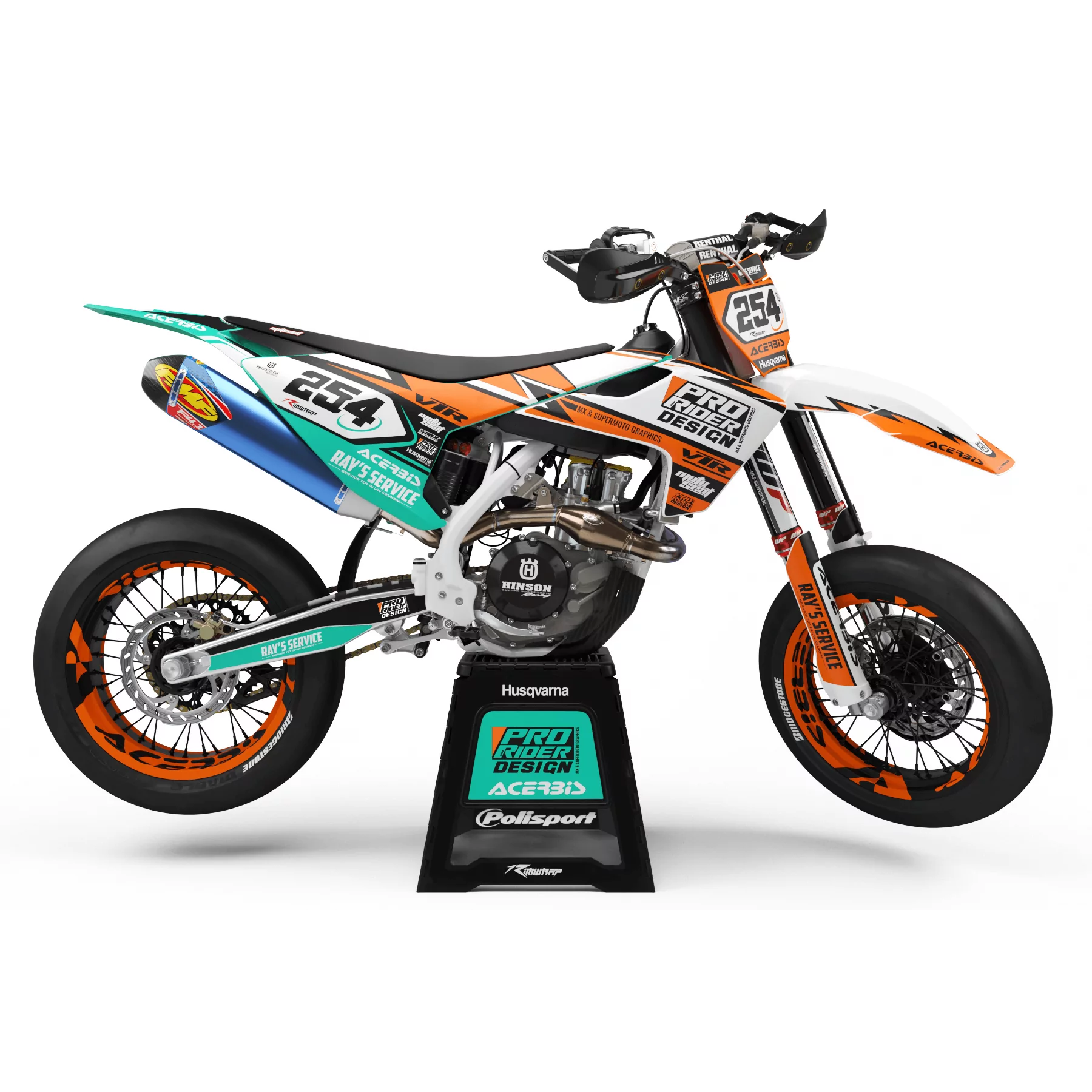 Grafiche moto GRAFICHE Motocross HUSQVARNA ARANCIONE MECCANICO