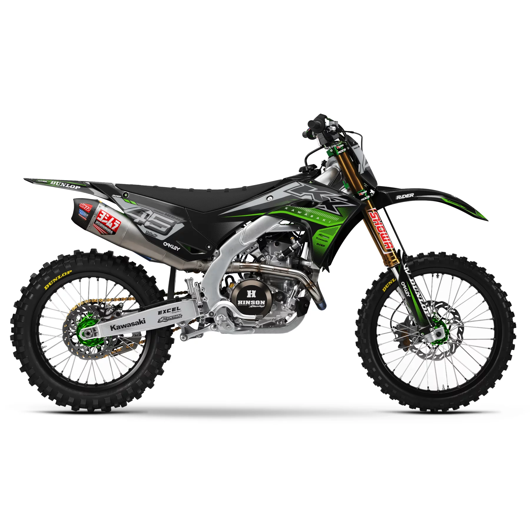 Kit adesivos moto KIT ADESIVOS MOTOCROSS KAWASAKI | Focusa