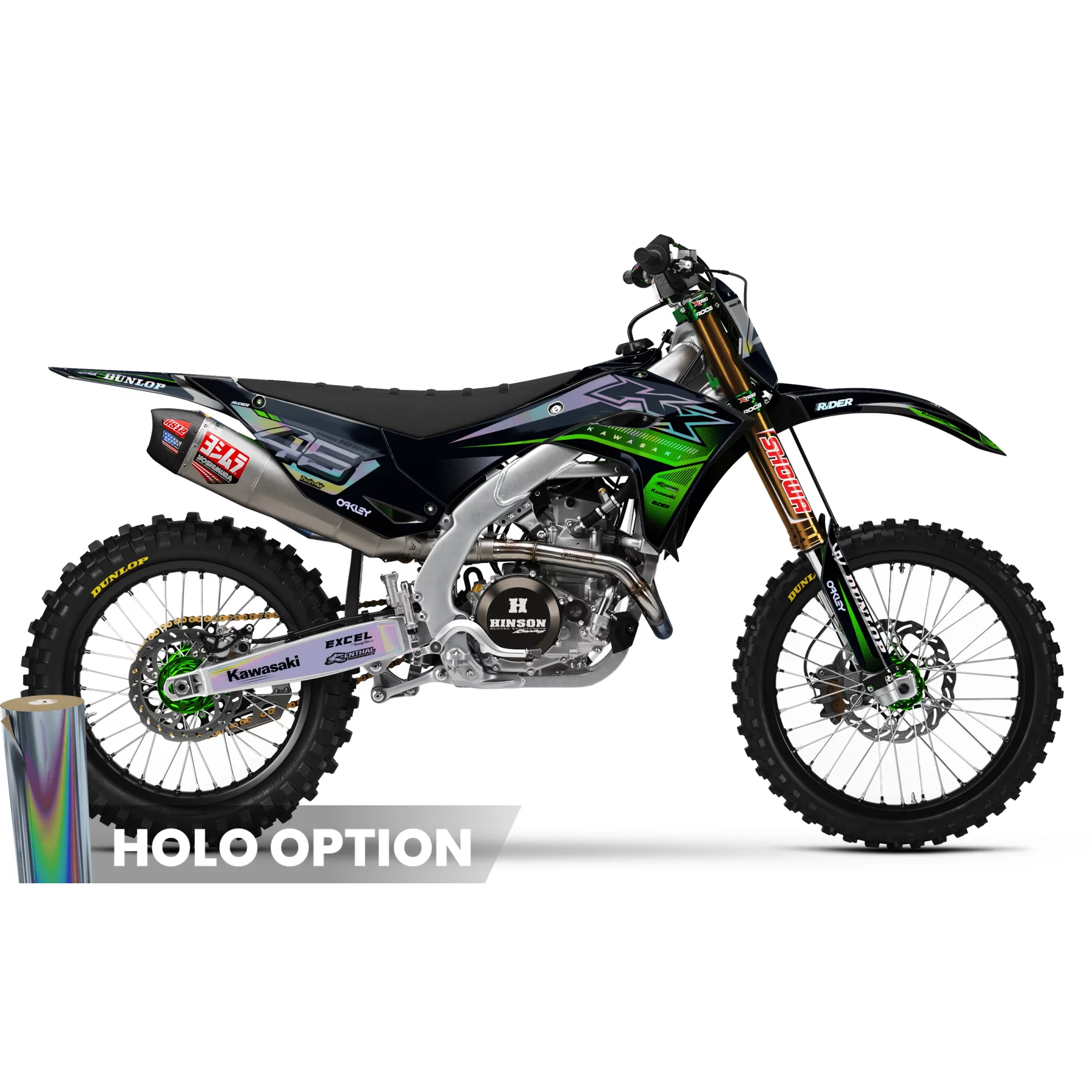 Kit adhesivos moto KIT ADHESIVOS MOTOCROSS KAWASAKI 