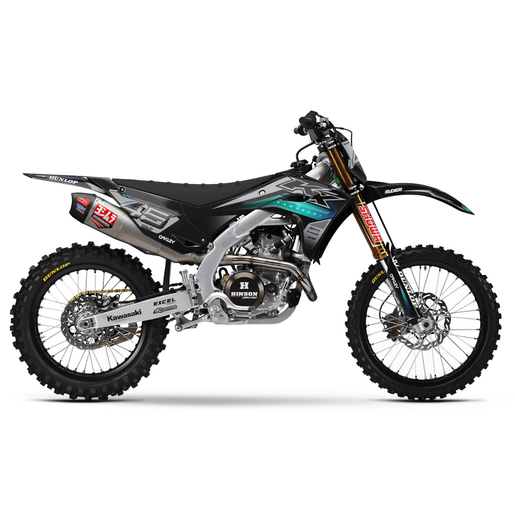 Kit adhesivos moto KIT ADHESIVOS MOTOCROSS KAWASAKI 