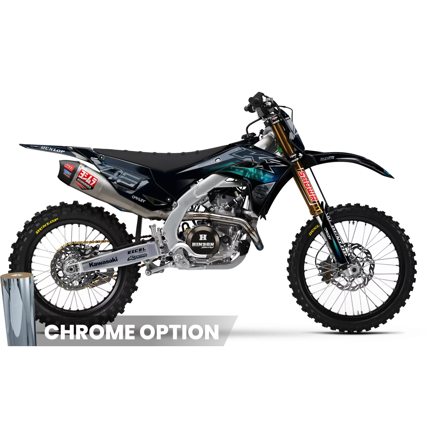 Kit adhesivos moto KIT ADHESIVOS MOTOCROSS KAWASAKI 