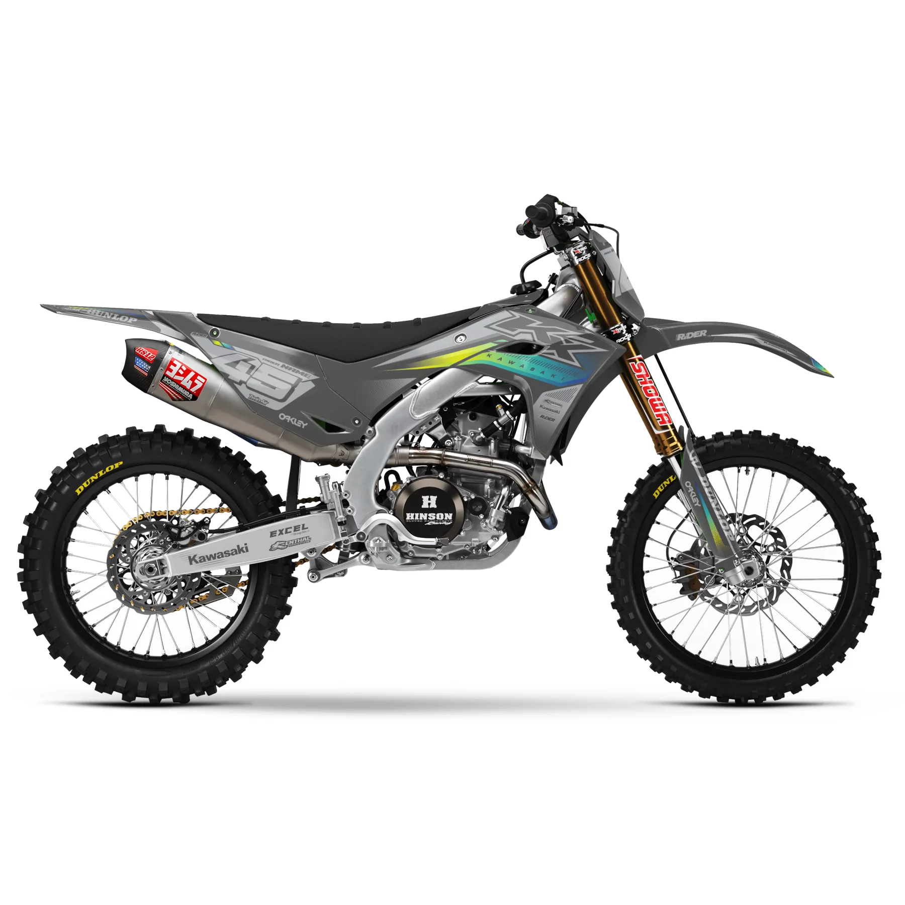 Kit adesivos moto KIT ADESIVOS MOTOCROSS KAWASAKI | Forged