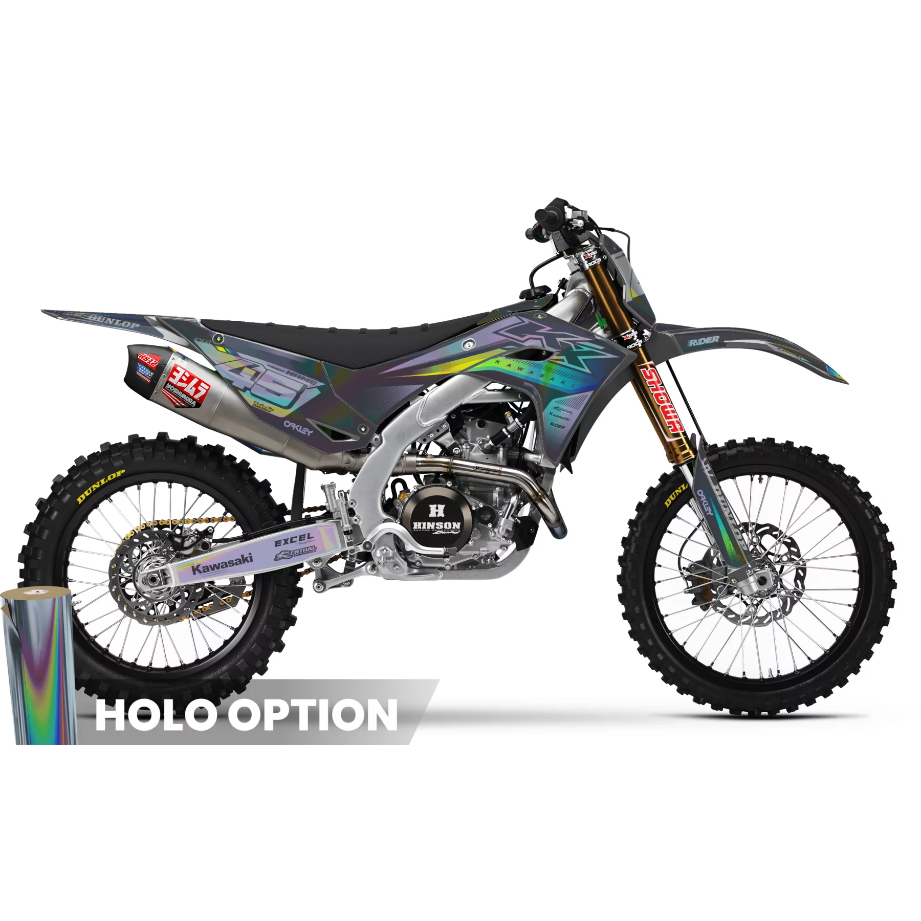 Kit adesivos moto KIT ADESIVOS MOTOCROSS KAWASAKI | Forged