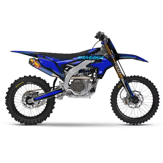 Kit de adesivos moto KIT ADESIVOS Motocross YAMAHA CARTOON MANGA BRUSH BLACK/BLUE