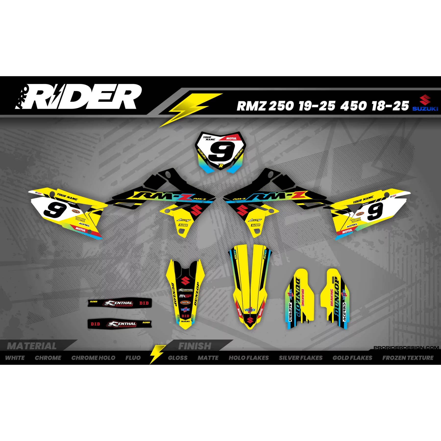 Kit adhesivos moto KIT ADHESIVOS MOTOCROSS SUZUKI | Sumya