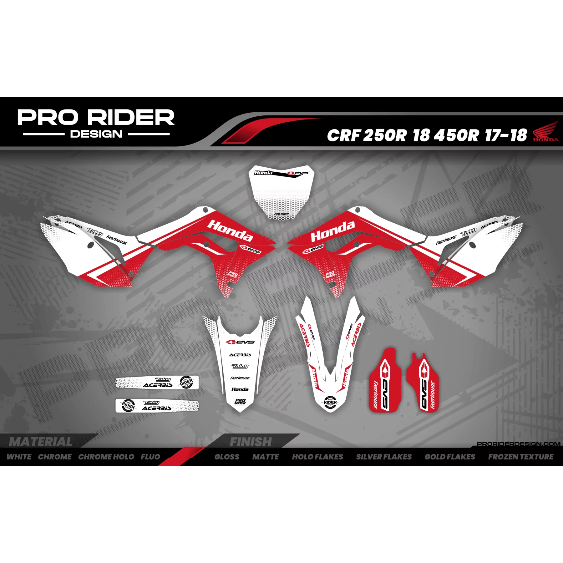 Stickerset moto STICKERSET MOTOCROSS HONDA | Honfax