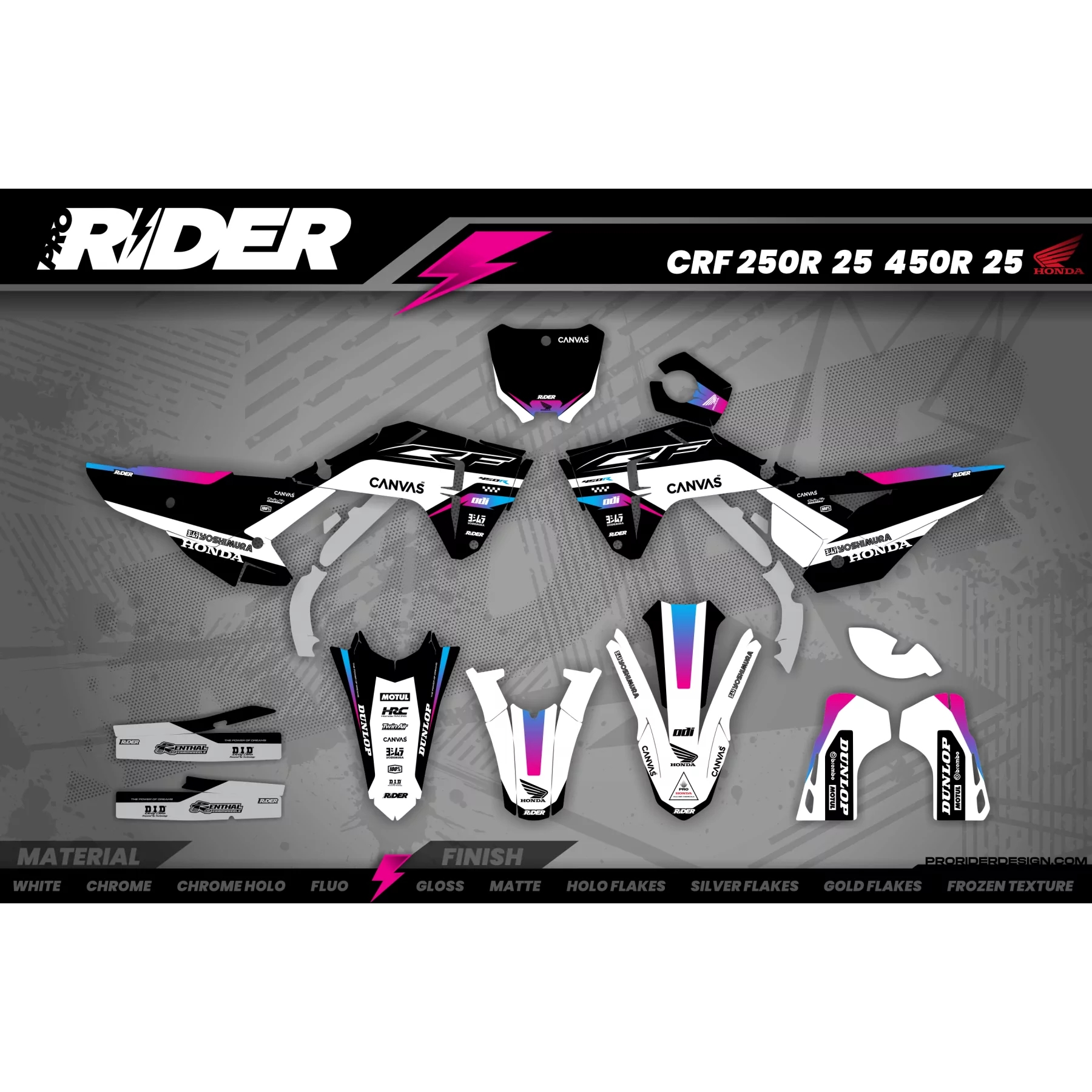 Stickerset moto STICKERSET MOTOCROSS HONDA | Honktor