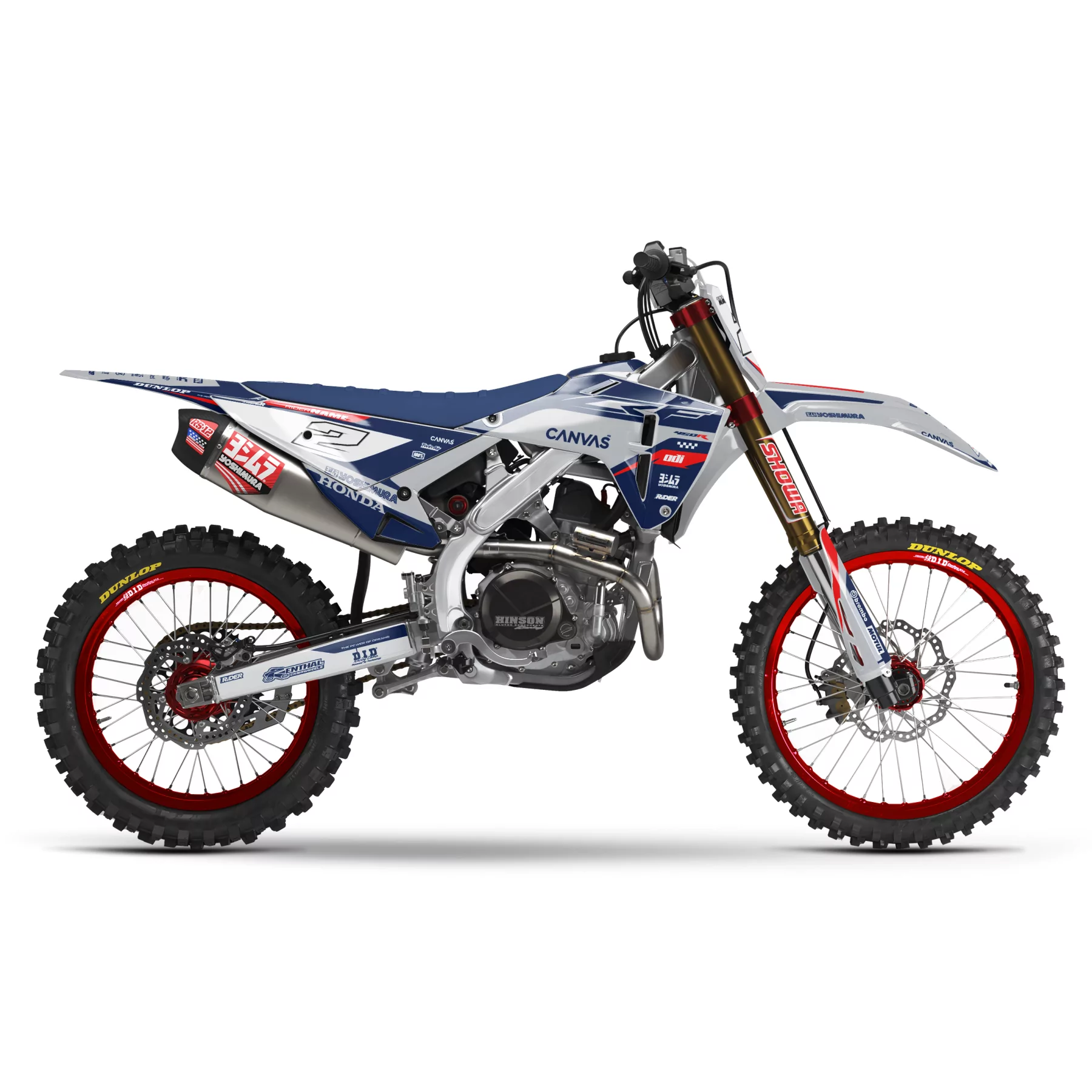 Kit adesivos moto Kit adesivos MOTOCROSS HONDA | Hanfix