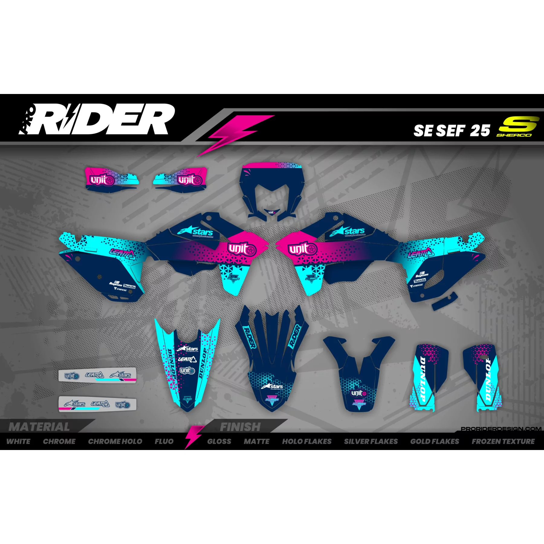 Motorstickerset STICKERSET MOTOCROSS SHERCO | Dasalt