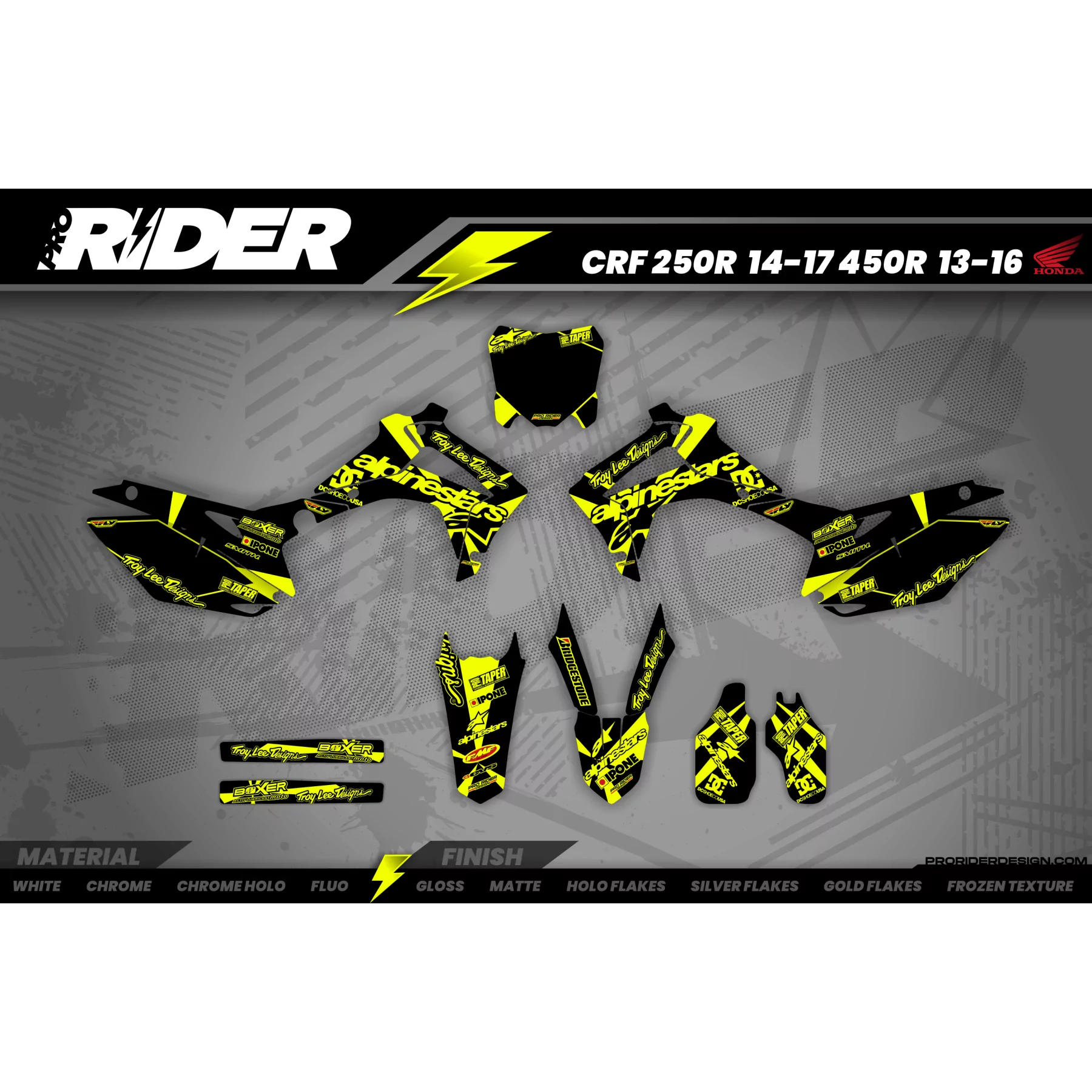 GRAPHICS moto graphics Motocross FLUO PERSO ALPINESTARS