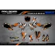 Kit adesivos moto KIT ADESIVOS Motocross PERSO MOTOCROSS ALPINESTARS laranja (ref:prda4f) 3D