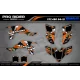 Kit adesivos moto KIT ADESIVOS Motocross PERSO MOTOCROSS ALPINESTARS laranja (ref:prda4f) 3D