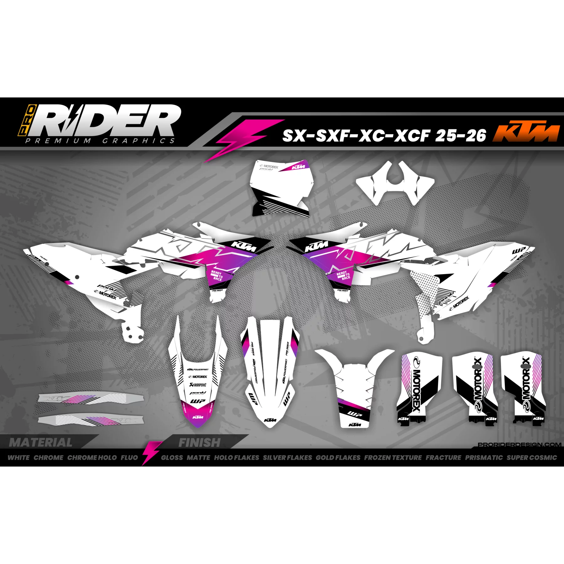 Kit adesivos moto KIT ADESIVOS MOTOCROSS KTM | Lumax