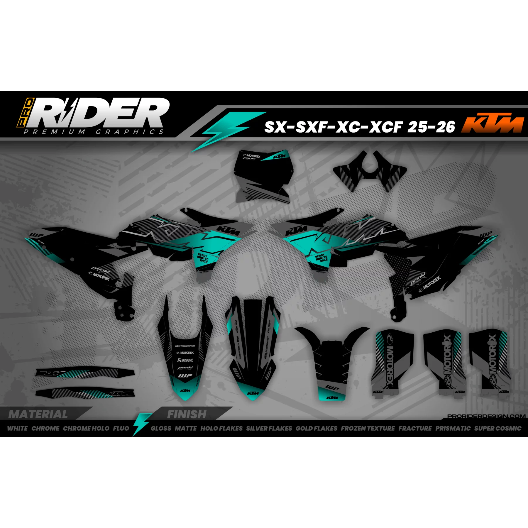 Kit adesivos moto KIT ADESIVOS MOTOCROSS KTM | Vomax