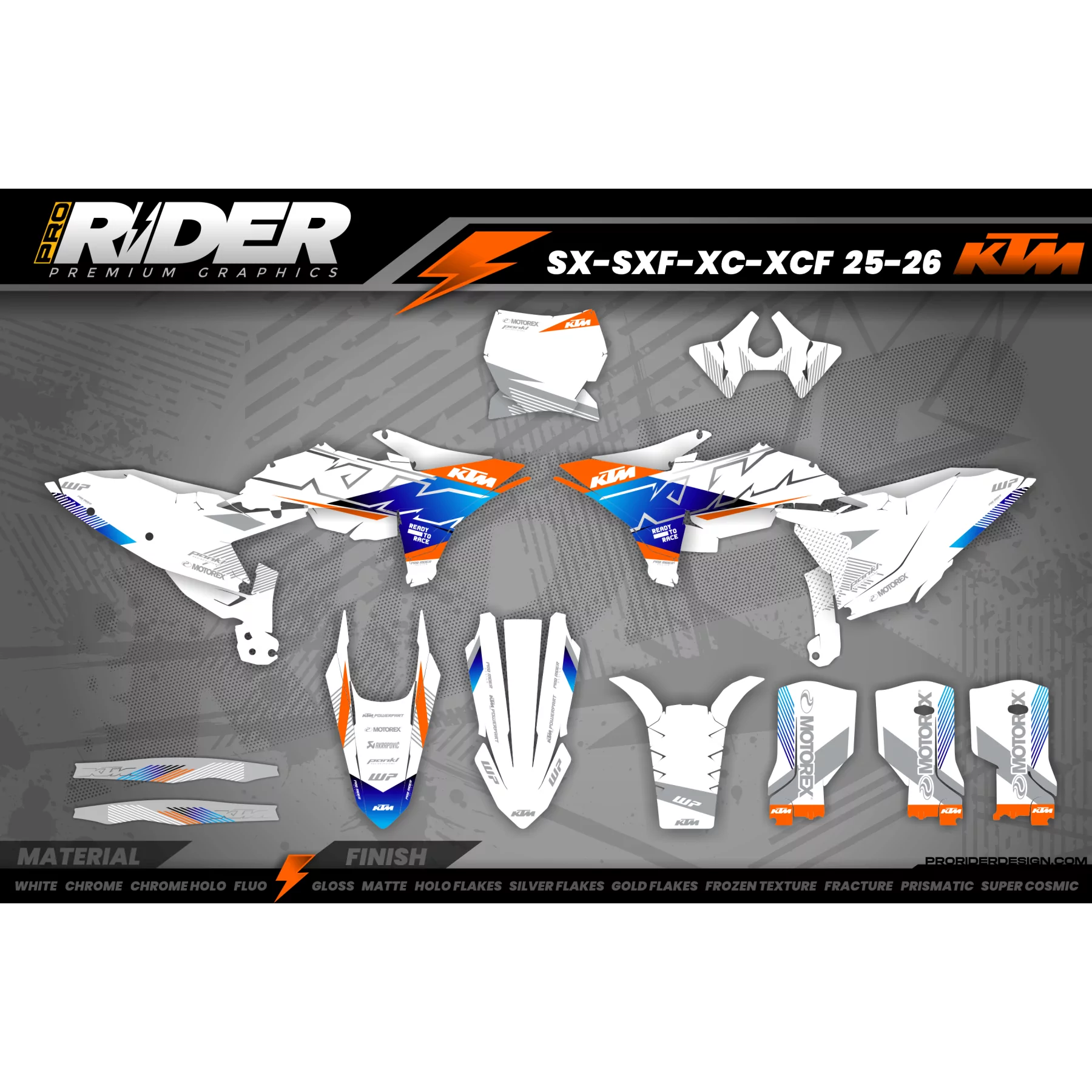 Kit adesivos moto KIT ADESIVOS MOTOCROSS KTM | Vilax