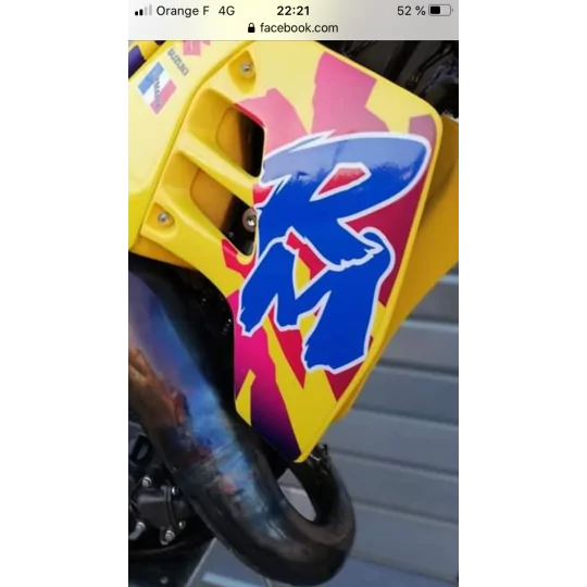 graphics moto graphics for 85 rm, for the left plastic (radiator shroud) and for the right side (tank)