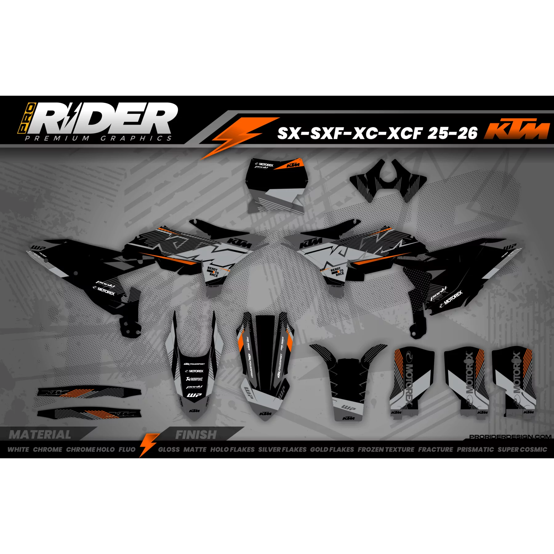 Kit adesivos moto KIT ADESIVOS MOTOCROSS KTM | Wilder