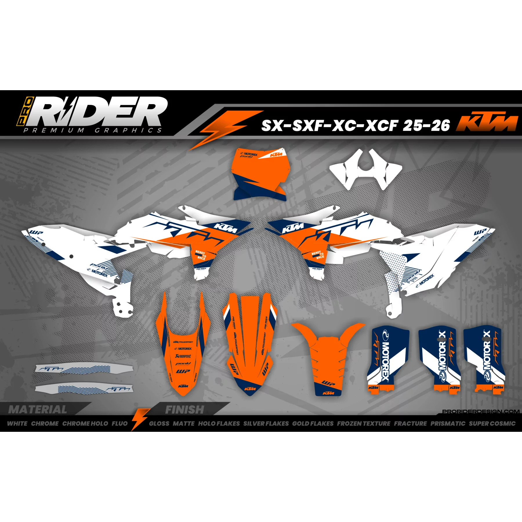 Motorstickerset STICKERSET MOTOCROSS KTM | Wolder