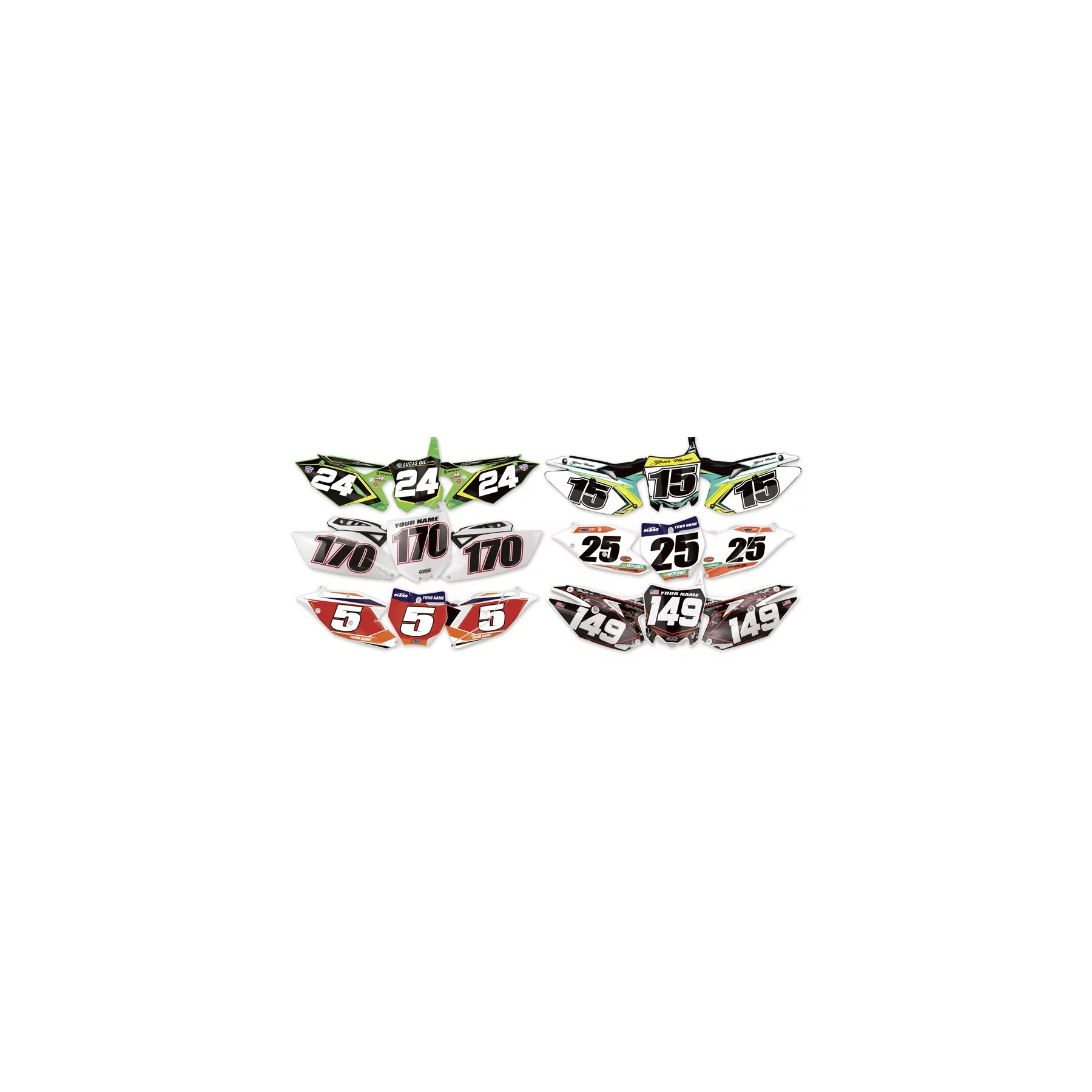 Kit déco moto 3 plaques MX Perso