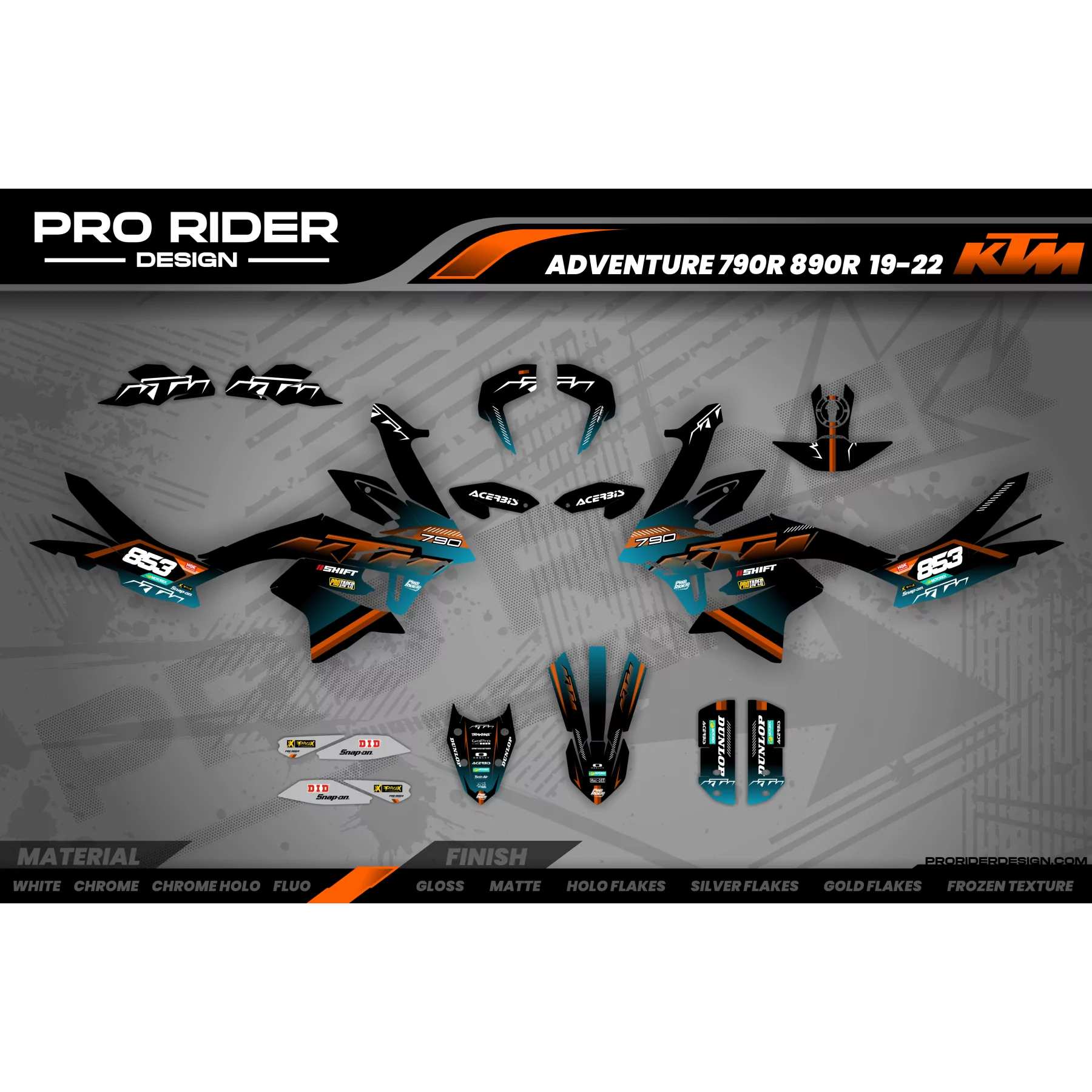 Moto stickerset Stickerset KTM ADVENTURE | Varka