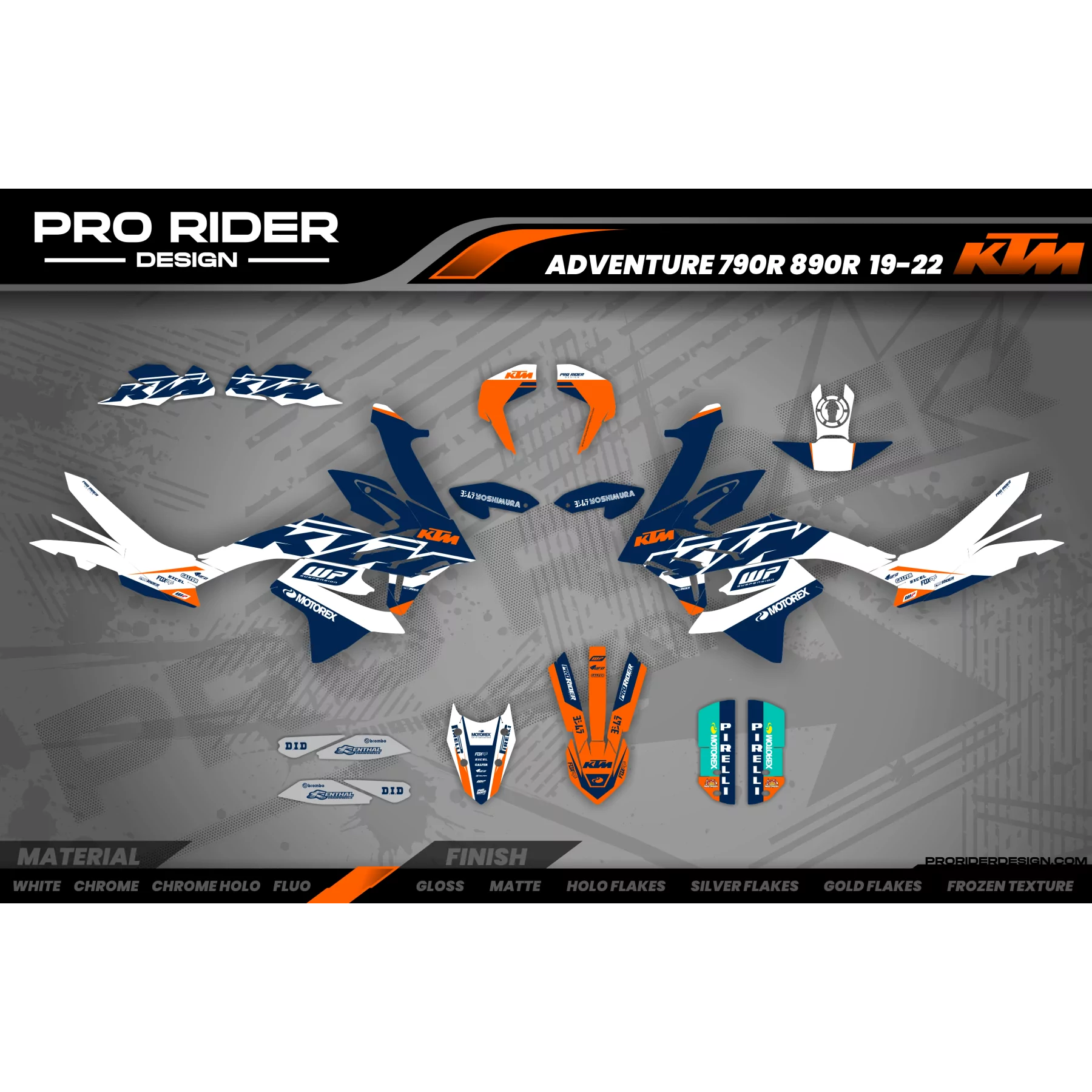 Kit adesivos moto Kit adesivos KTM ADVENTURE | Vanol