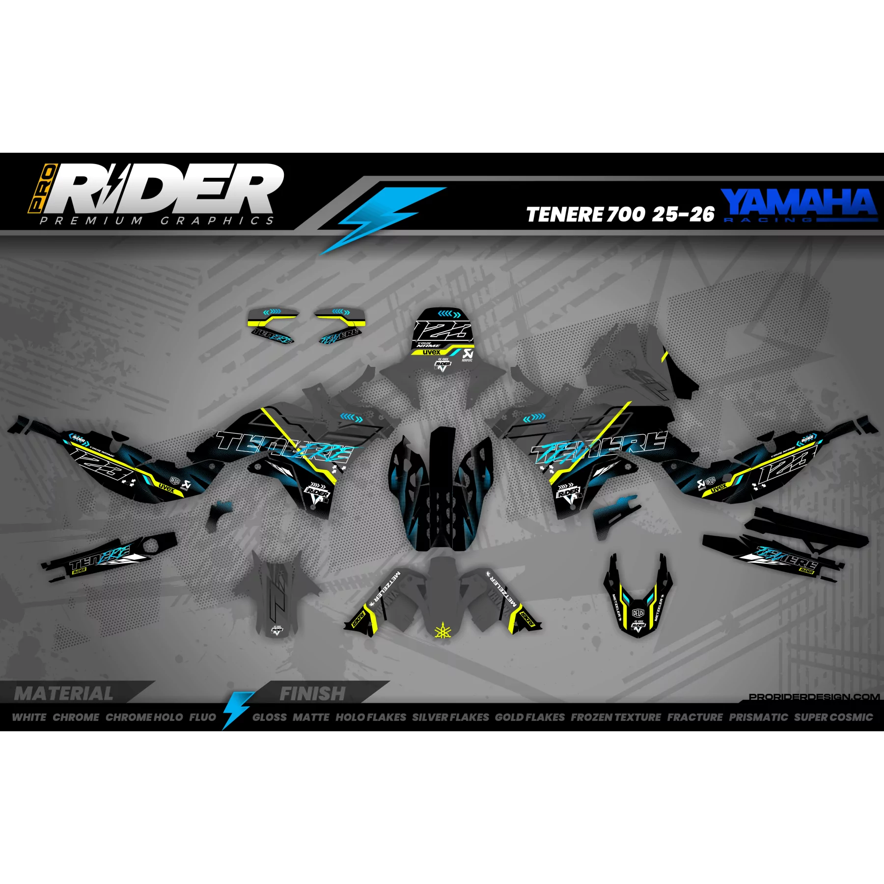 Kit adesivos moto Kit adesivos 700 Yamaha ténéré | Valkan