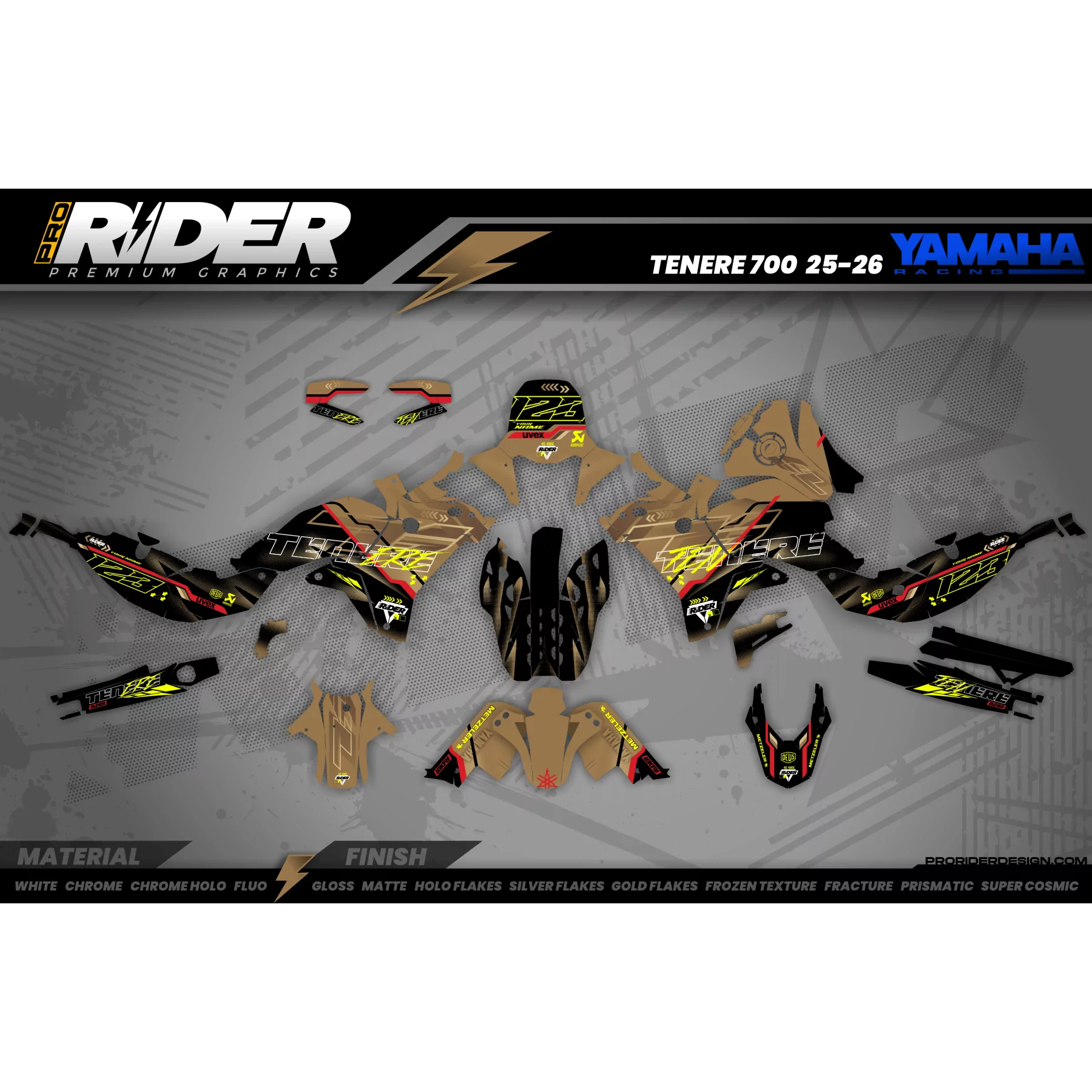 Stickerset motor Stickerset 700 Yamaha Ténéré | Valary