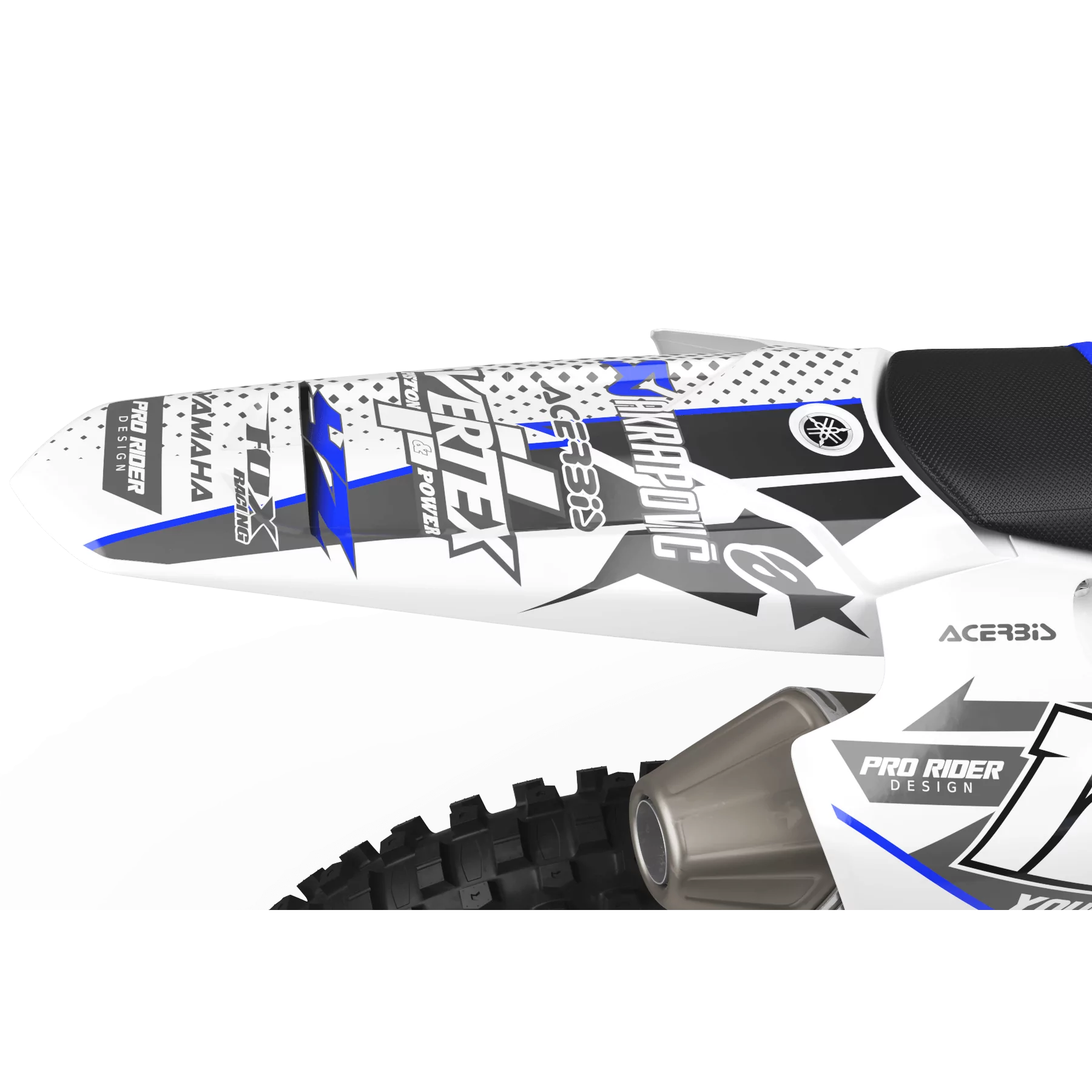 Kit adhesivos moto KIT ADHESIVOS Motocross YAMAHA VERTEX BLANC