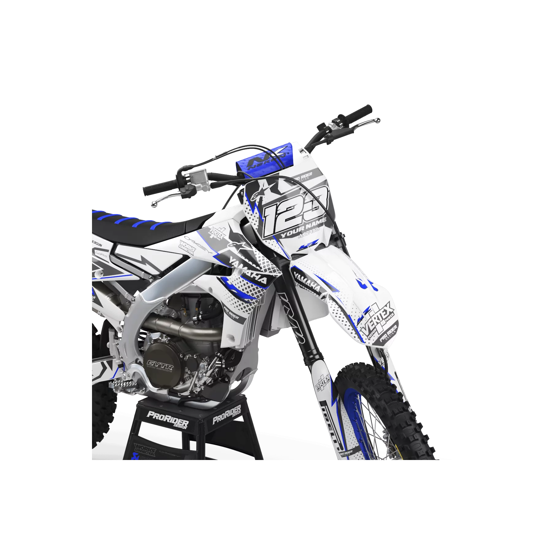 GRAPHICS moto Graphics Motocross YAMAHA VERTEX WHITE