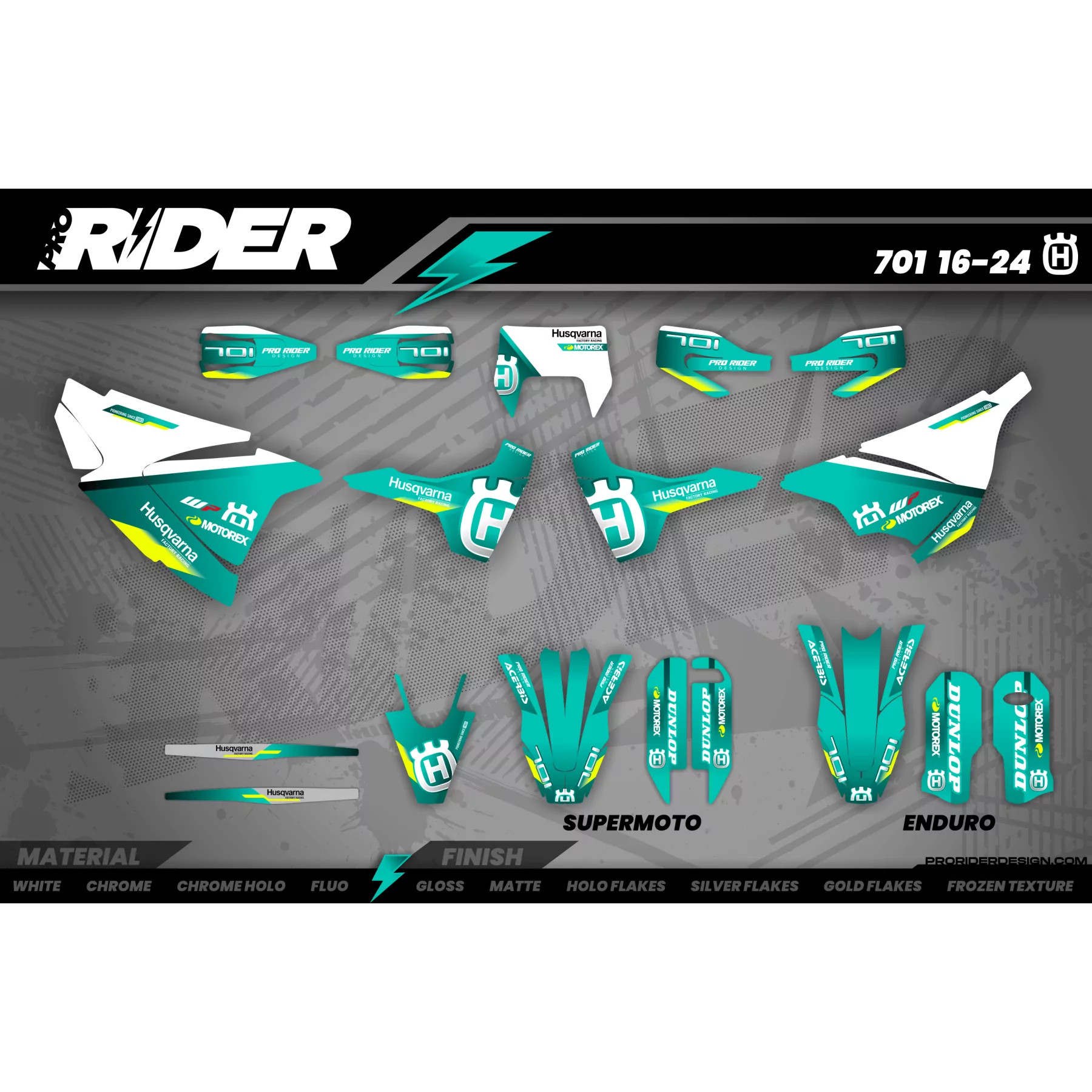 grafiche moto Grafiche 701 HUSQVARNA | APEX green
