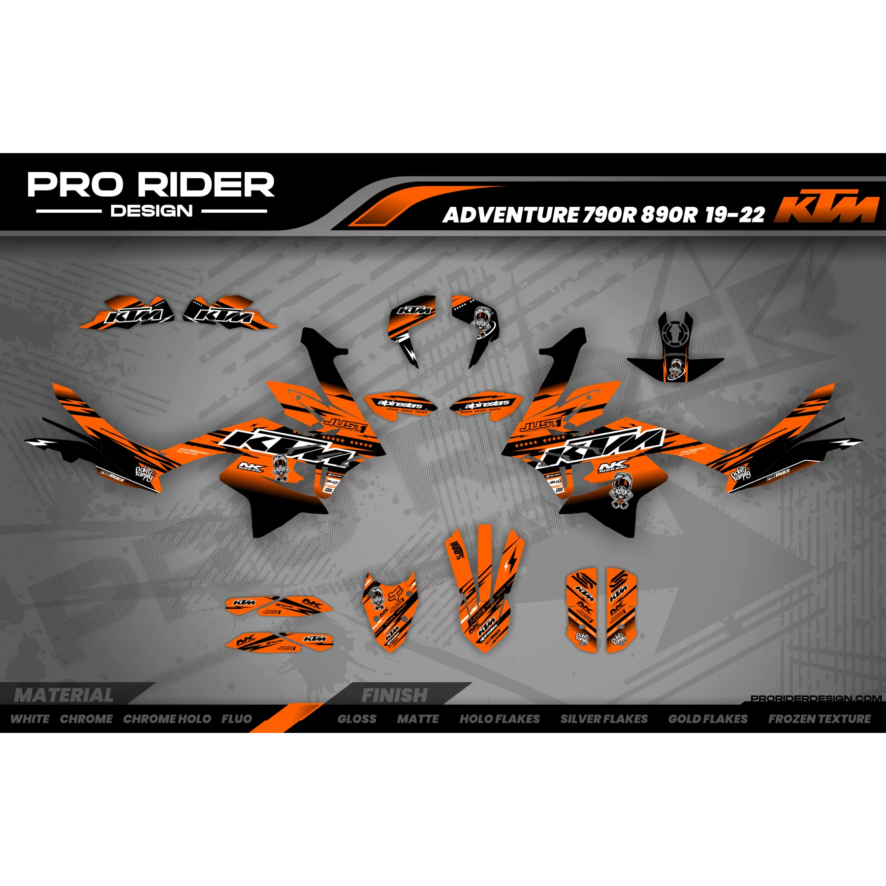 Kit adesivos mota Kit adesivos KTM ADVENTURE | Vertex
